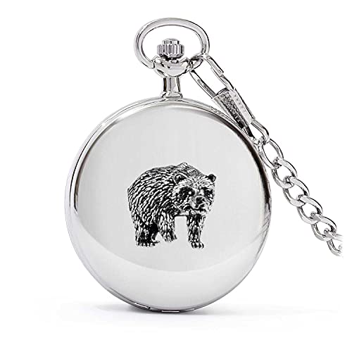 Montre de poche gousset A28 ours poli pour costume et soirées homme