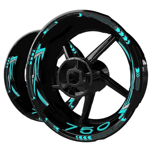 Autocollants réfléchissants jante moto Z750 liseré roue étanche