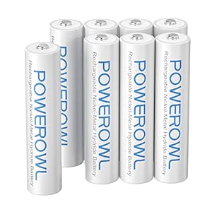 【延長】POWEROWL 単4形充電式ニッケル水素電池 8個セット（1000mAh、約1200回使用可能） 824円（103円/個）（769円、96.1円/個）！プライム会員は送料無料！