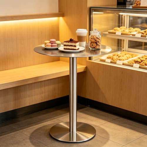 Table de cocktail de bar robuste et imperméable en acier inoxydable - 7