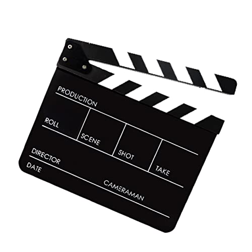 Lurrose Crylic Movie Clapperboard Directors Clapboard Film Production and Party Toys