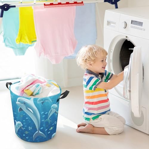 Panier à linge pliable imperméable dauphin bac de rangement transportable - 7