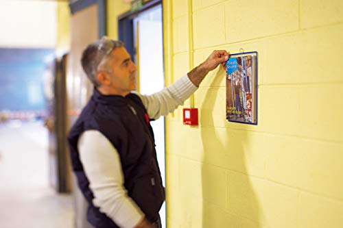 Tarifold 354001 Broschüren-Halter | Hängetasche mit 1 Metallring | DIN A4 | blau | Packung 5 Stück