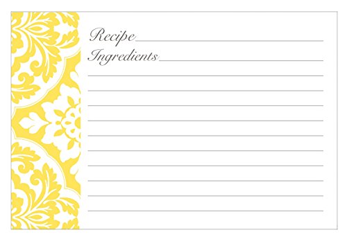 C.R. Gibson 40 Count Recipe Cards, Lined Back To Front, Cards Measure 4