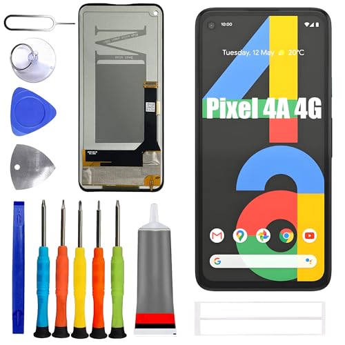 Image of TFT Display [No Fingerprint Function] Compatible with Google Pixel 4A 4G [5.81 inch] G025J Screen Touch Digitizer Assembly Black LCD Display with Repair kit