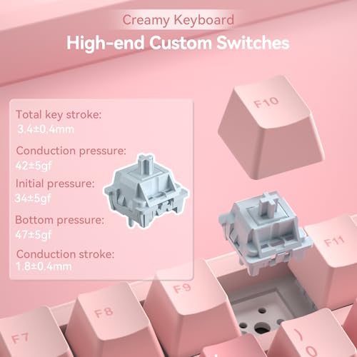 Image of SOLAKAKA A99 Pro Wireless Gaming Keyboard with LCD Screen & Metal Knob, 96% Layout Mechanical Keyboard, 2.4GHz /BT5.0 /USB-C, Hot Swappable, Creamy Keyboard with Gasket Structure, RGB, for Win /Mac