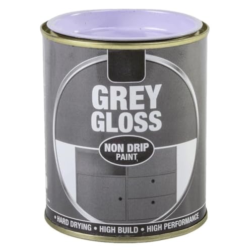 Inspired Essentials 300ml Non Drip Paint Tin Exterior Interior Hard Drying Performance Multi-Purpose Paint Tin for Metal Wood Plastic Walls with Perfect Finish (1 Grey Gloss)