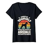 Photo Gallery donna airedale terrier always be yourself dog retro vintage men maglietta con collo a v Photo Gallery donna airedale terrier always be yourself dog retro vintage men maglietta con collo a v