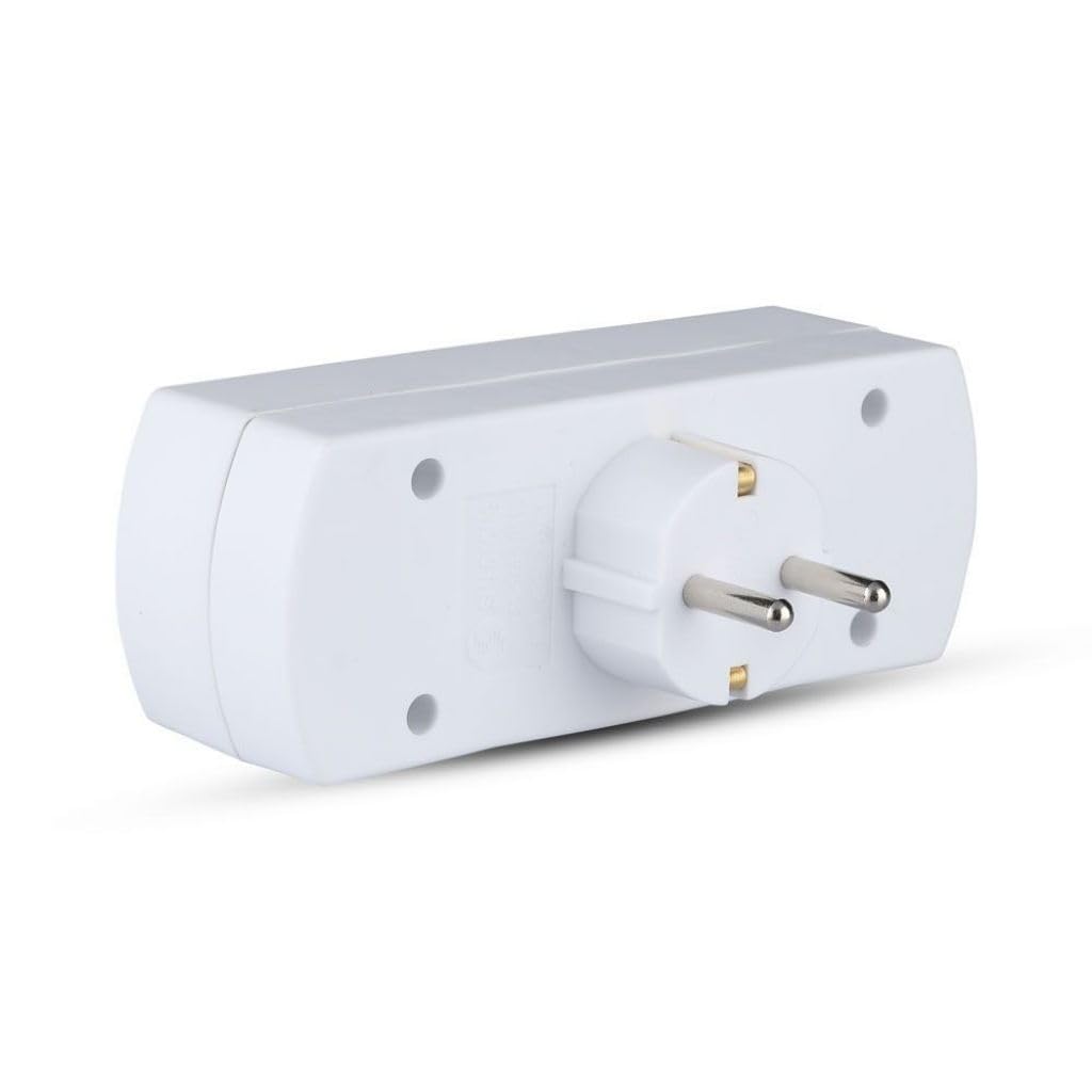 V-TAC Adaptador Múltiple 3 ENCHUFES - Enchufe de Pared 3 Tomas de Corriente 16A Shuko para el Hogar, Oficina, Tienda, Garaje, Cocina - Regleta Múltiple 3 Enchufes - 250V Compacta y Práctica — view 7