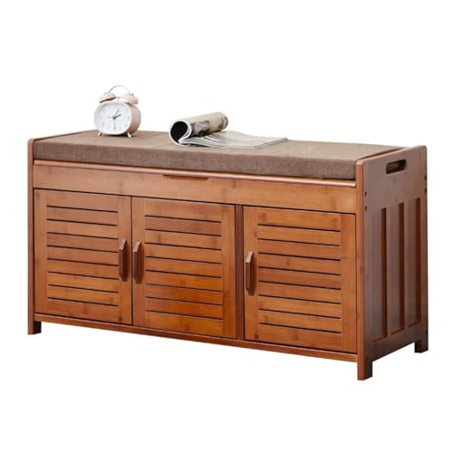Tabouret à langer et banc de rangement pour chaussures 90 cm en bois