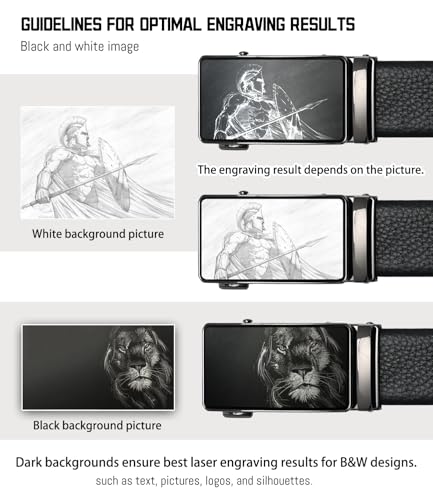 Asakora Custom Engraved Ratchet Belt Buckle for Men，Personalize Image Logo or Text 1 3/8" Buckle，Perfect Men's Gift3