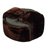 Außerhalb Ohrenklappen kann nach oben oder nach unten geknickt werden. Ohrenklappen und Frontklappe mit Kunstpelzfutter.