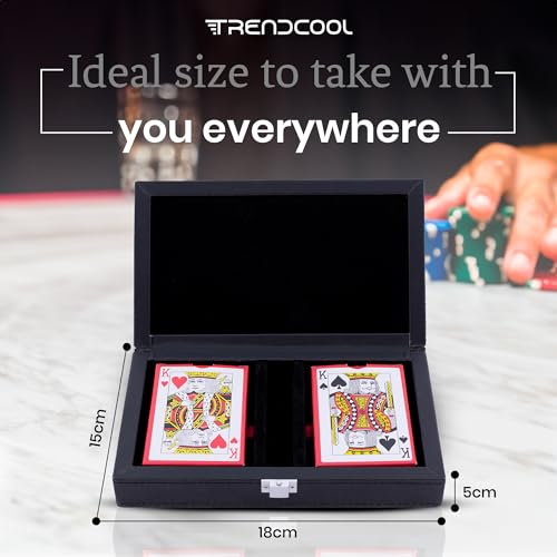 Professionelle Poker-Karten, Poker-Deck, Brettspiel mit Kunstlederbox, weißes Poker-Deck (DOB White/White) – Bild 3