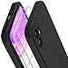 Losvick Coque pour iPhone 11, 2X Verre Trempé Protection écran, Silicone Liquide Anti-Choc Étui Housse Doublure en Microfibre Douce Anti-Rayures Bumper Cover Case pour iPhone 11-6.1 Pouces -Noir