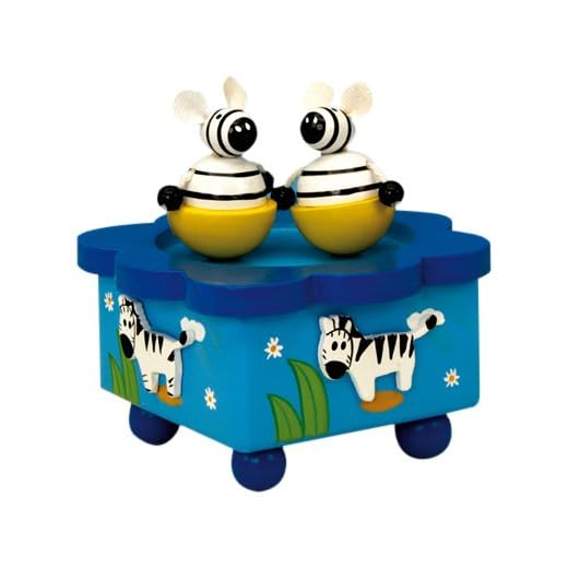 Spieluhrenwelt 43774 Die Zebras - Caja de música, diseño de cebras