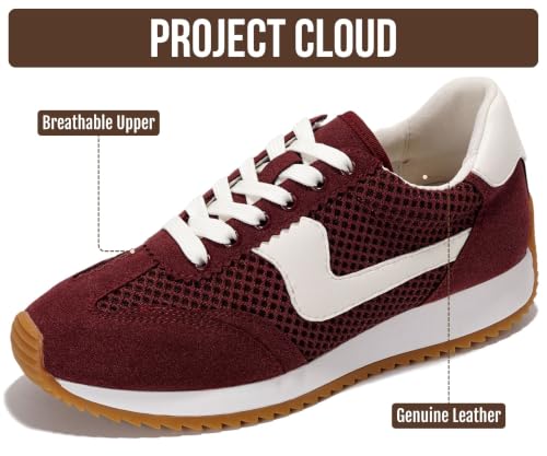 Image of Project Cloud Fashion Sneakers for Women 2026 - Lightweight Lace-Up Shoes for Women with Memory Foam Insoles - Trendy Womens Shoes - Non-Slip, Comfortable Womens Sneakers (Madison)