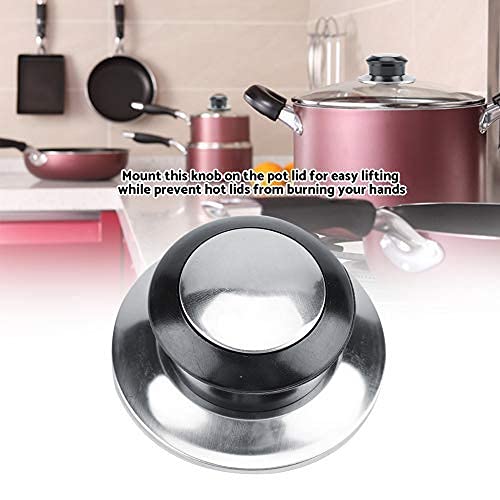 Cafopgrill Pot Pan Lids Knob Lifting Handle Heat-Resistant Home Kitchen Cookware Replacement Parts Bakelite Metal Black Silver 5Pcs 6 Gallery Image