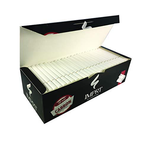 IMPRT Tube a Cigarette avec Filtres à Charbon Actif,King Size,8mm|Tubes à Cigarettes Filtre Carbone King Size 8mm|pour Machine a Tuber Convient aux King Size Tubes a Cigarette avec Filtre|200pièces