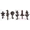 Lighthouse Dolphin Anchor Starfish Seahorse Shell Cast Iron Nautical Hooks Set 41ra1B2hmSL. SS100