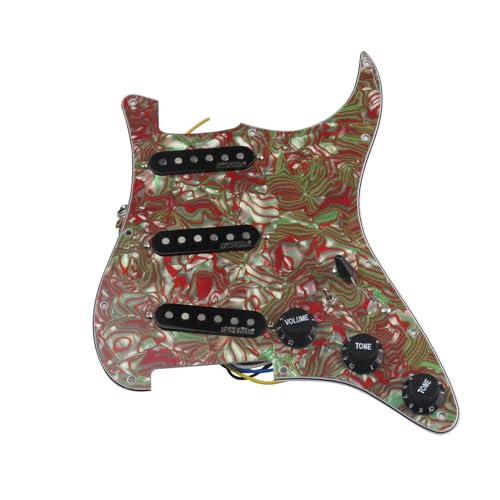 配線済みピックガードピックアップセット 7 ウェイタイプフルロードプリワイヤードピックガード SSS Ainico 5 シングルコイルピックアップセットとエレキギター(10)