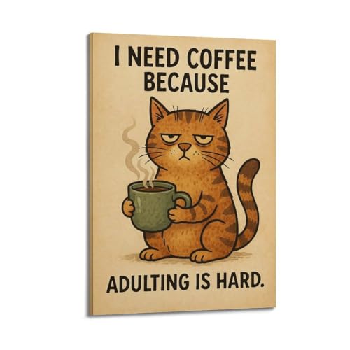 Affiches de chat café pour une ambiance rétro et chaleureuse dans la chambre