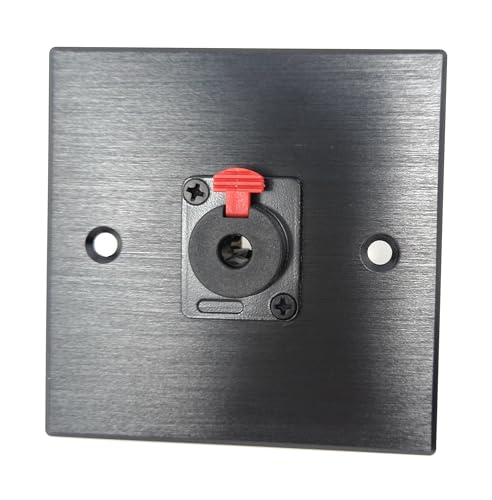 Placa de 6,35 mm frontal de pared en aluminio con tornillos para tomas serie D 6