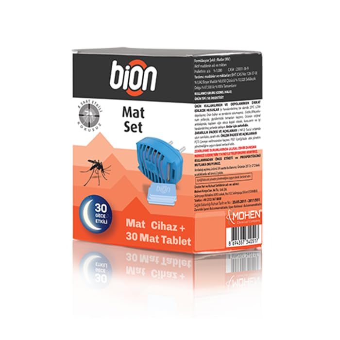 Bion Elektrikli Sivrisinek Kovucu Mat Seti (Cihaz ve 30 Yedek Mat Dahil)