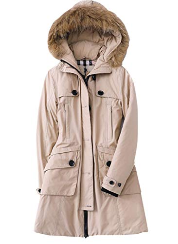 YOUNG Doudoune Femme Parker 2019 Nouvelle Longue Section Épaississement Grand Col De Fourrure