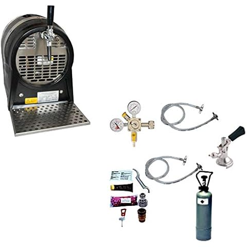 Gastrobedarf Westerbarkey Zapfanlage Bierfass 60l/h Komplettset 2kg Co² Uhr Schläuche Keg Hahn Reinigungsset Cover