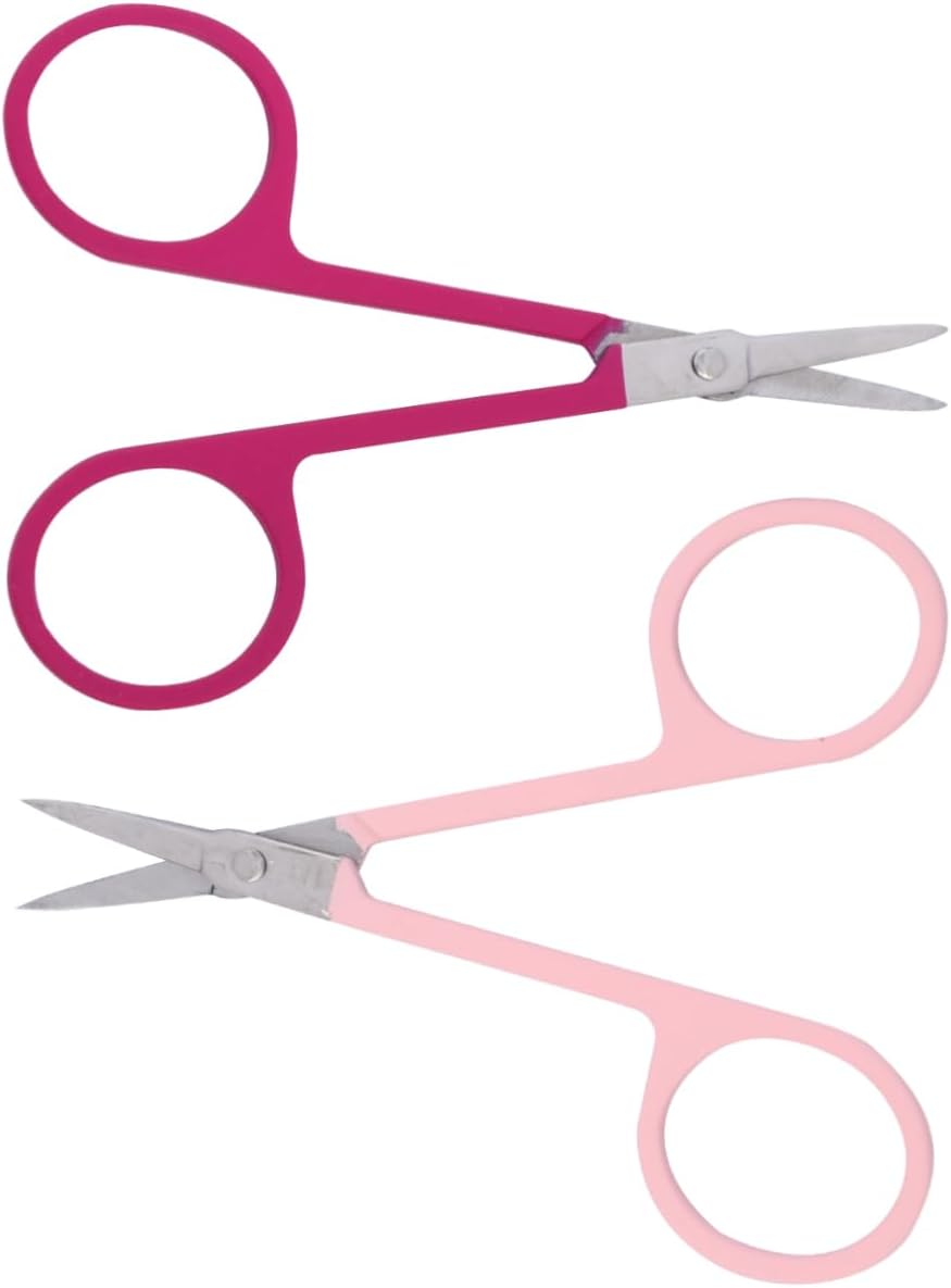 NOLITOY 4pcs Eyebrow Scissors Portable Eyebrow Trimmer and for Precise Grooming Salon Lightweight and Easy to Use and Facial Hair Care