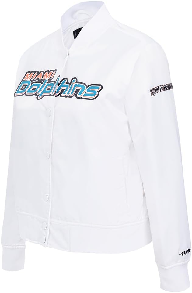 Pro Standard Womens NFL Classic Chenille Satin Jacket - Image 2