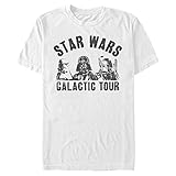 Imprimé aux États-Unis. Star Wars Galactic Tour T-Shirt, Blanc, 3XL Homme