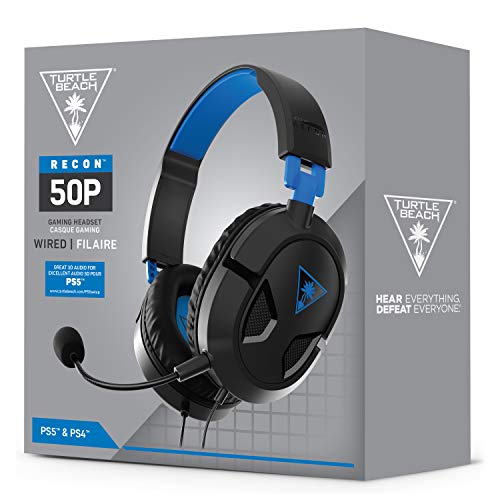 Image of Turtle Beach Recon 50P Black&Blue (Ps5,Ps4,Xbox Series Xis,Xbox One,Switch,Pc,Mobile),over ear,Wired