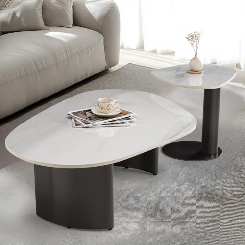 Image of Wakefit Center Table | 1 Yr Warranty | Coffee Table for Living Room Wooden, Tea Table for Living Room Wooden, Sofa Table, Free Installation from Brand, Modern Multi-Functional & Wobble-Free(Mocca)