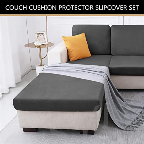 SYLC Stretch Sofa Seat Cushion Covers, Non-slip Sofa Cushion Cover with Ties and Elastic Bands - Image 2