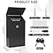 Metal Suggestion Box Donation Box with Slot Drop Box with Lock and Key Collection Box Mailbox Wall Mount Dropbox（10.2×5.6×2.8inch） Ballot Box for Home Office Outdoor （Black）