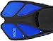 BPS Short Swim Fins - Open-Toe and Open-Heel Design - for Diving, Snorkeling, Scuba Diving - Swim Flippers for Kids and Adults - Comes with Travel Mesh Bag (Blue - L/XL)