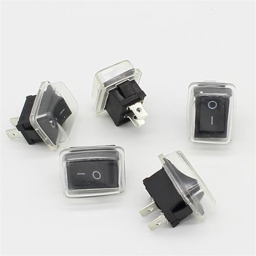 Mini interrupteur à bouton-poussoir noir 6A 250V lot de 5 pièces pour petit électroménager