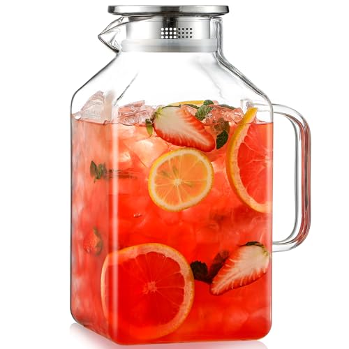 1 Gallon Square Glass Pitcher