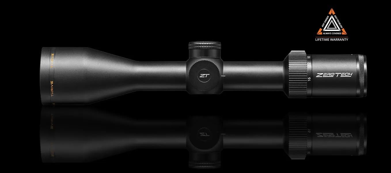 ZeroTech Optics Thrive 4-16x50mm Rifle Scope - Mildot Reticle, Second Focal Plane (SFP), 50mm Objective, Long-Range Optic Built for Hunting & Field Use