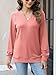 EADINVE Women Casual Long Sleeve V Neck Sweatshirts Cute Loose Fit Lightweight Pullover Tops