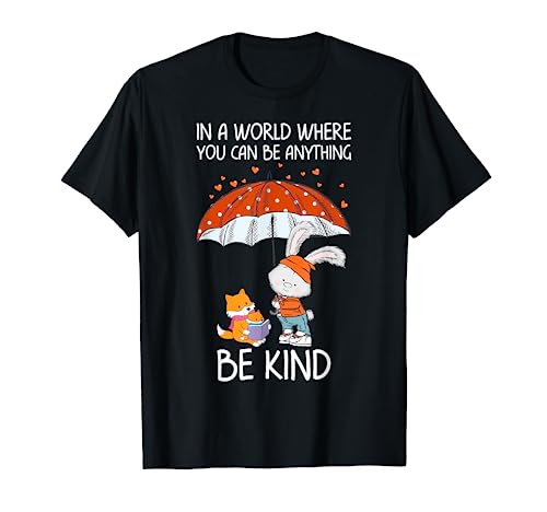 Teacher Life Be Kind Gift For Teacher Red Fox Rabbit Easter T-Shirt