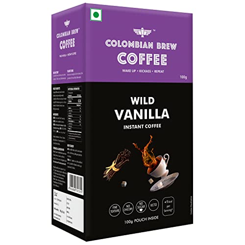 Image of Colombian Brew Vanilla Instant Coffee Powder, No Sugar, 100g Buy 2 Get 1 Free