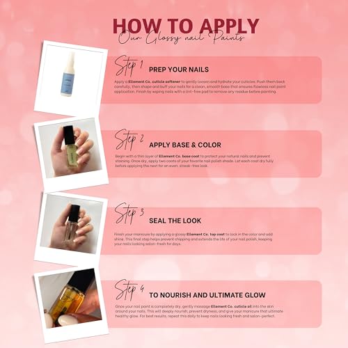 Image of Ellemen Co Classic Red Nail Paint 10 ML | High Gloss Salon Shine Nail Colour | Fast Dry Formula with Smooth Application | Long Lasting & Chip Resistant Finish | Rich Pigmented Red Shade for Everyday Wear, Parties & Special Occasions