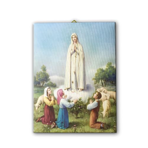 Toile Apparition Notre-Dame de Lourdes Frères Bonella 30x40 cm fabriquée en Italie