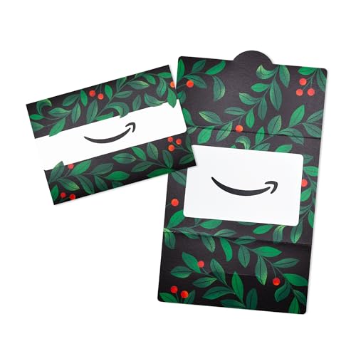 Amazon Physical Gift Card in Mini Envelope - Holly Foliage | Christmas