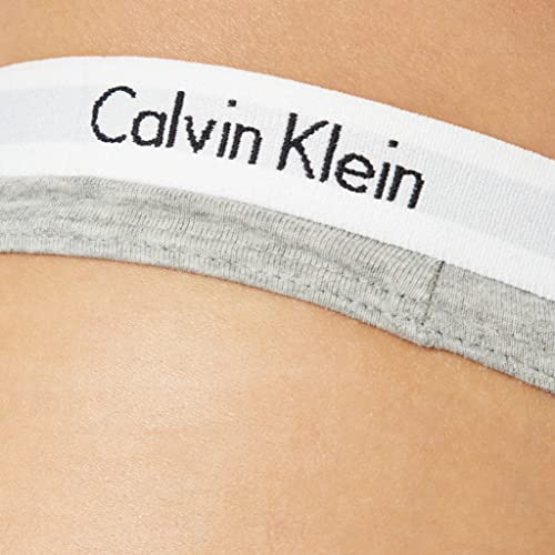 Calvin Klein Damen String Thong mit Stretch, Grau (Grey Heather), XL – Ansicht 4
