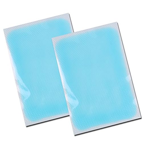 2 parches de gel de refrigeración para aliviar el dolor muscular y las espinillas.