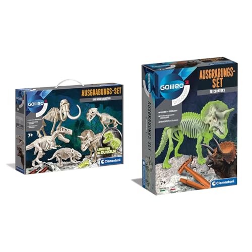 Clementoni 59258 Galileo Discovery – Ausgrabungs-Set Dino Mega-Collection & 59273 Galileo Discovery – Ausgrabungs-Set