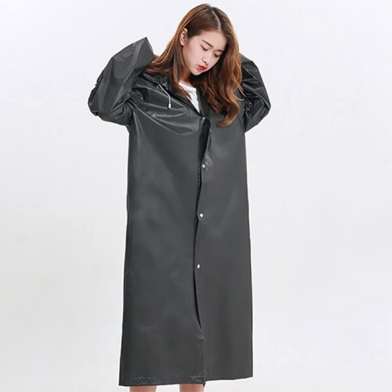 Image of AUGEN By Visions India Women EVA Waterproof Transparent Rain Coat Hooded Outdoor Water Resistant Portable Raincoat Suit for Unisex EVA Rain Coat (Free Size)